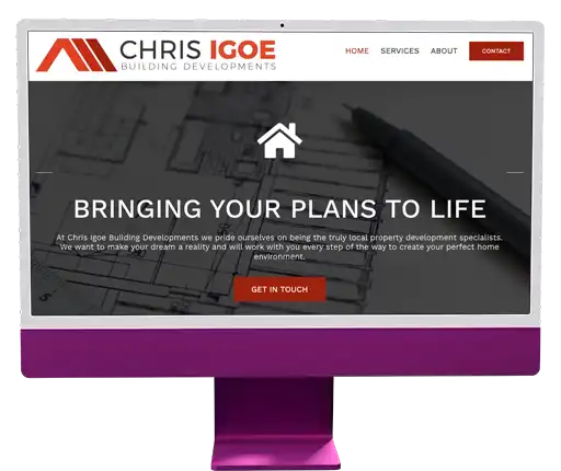 Brochure website for Chris Igoe Building Developments in Elton Cheshire